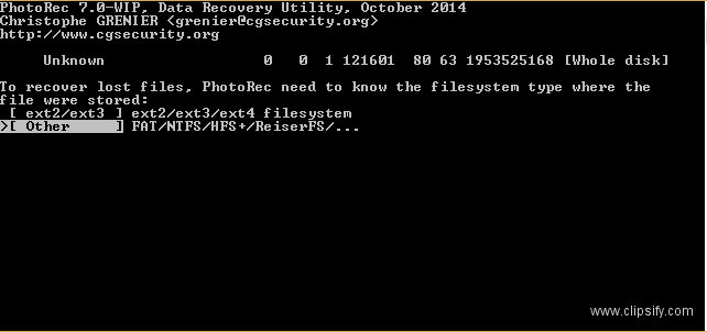PhotoRec - Recover data